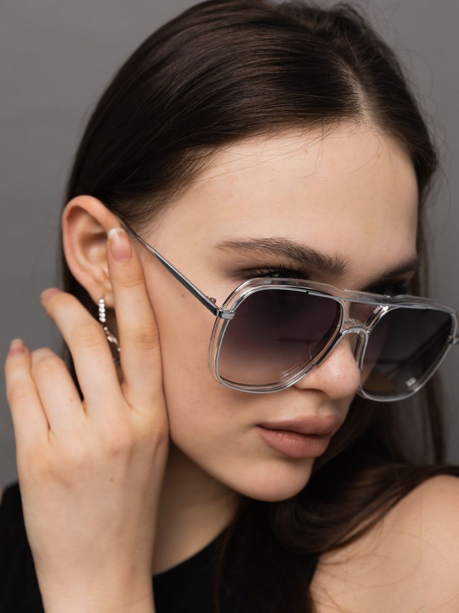 Солнцезащитные очки-авиаторы Eclisse double drop — фото 17