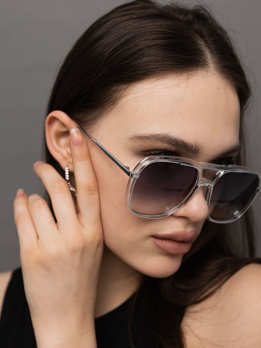 Солнцезащитные очки-авиаторы Eclisse double drop — фото 18