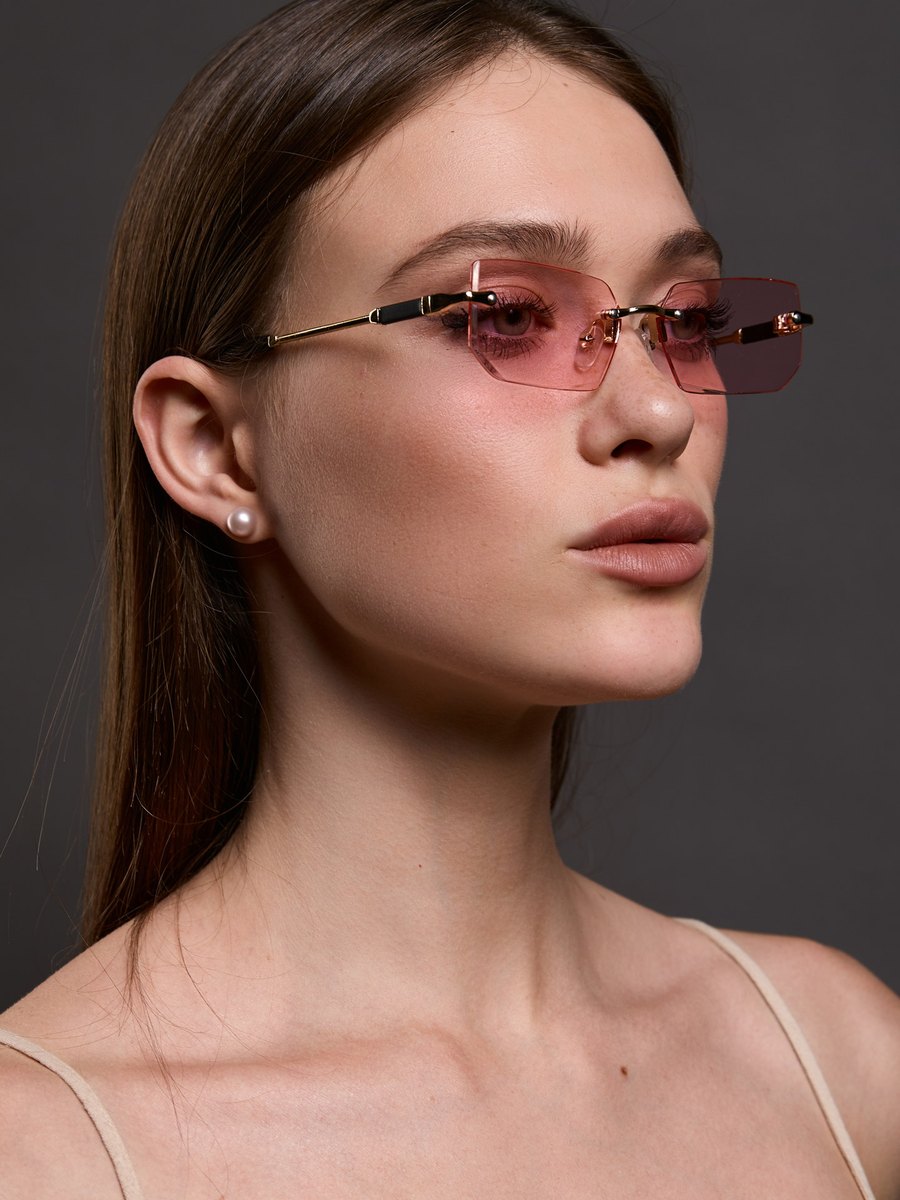 Прямоугольные солнцезащитные очки Rosa double drop — фото 10